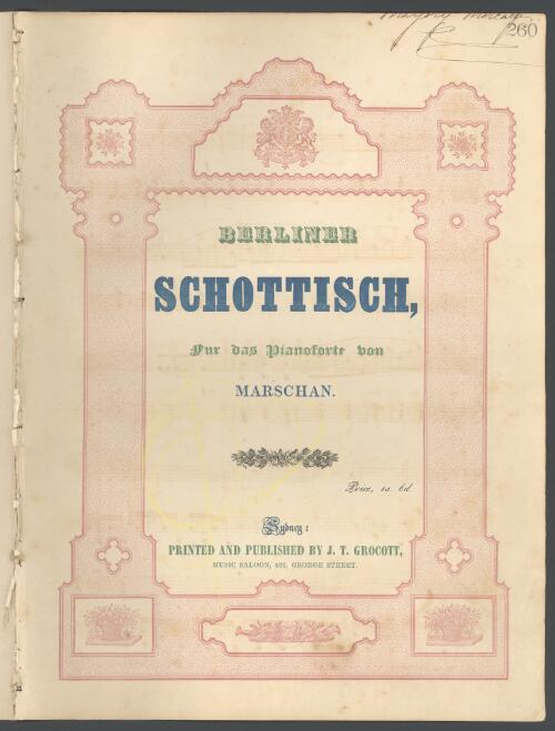 Berliner schottisch [music] : fur das pianoforte / von Marschan