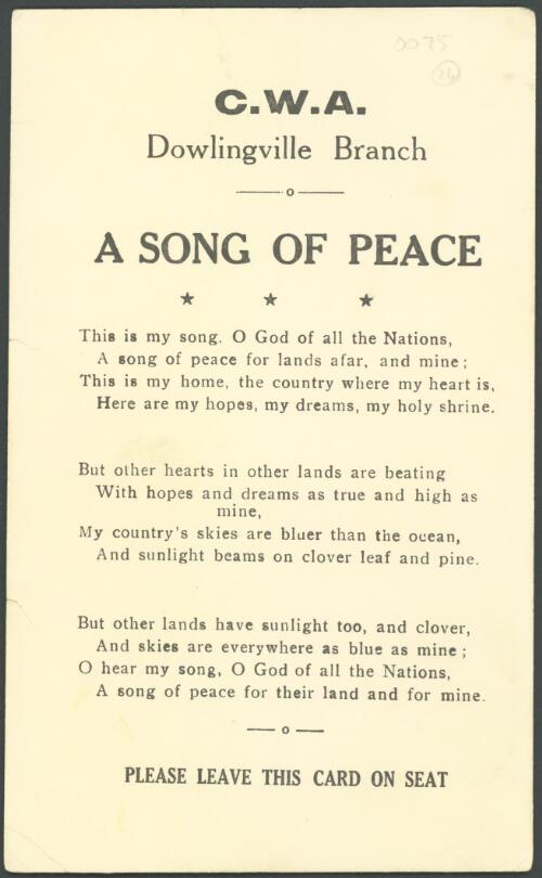 A Song of peace
