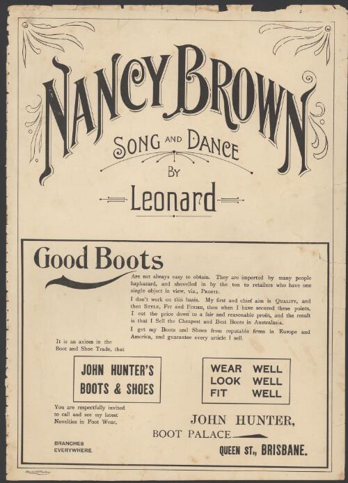 Nancy Brown [music] / written and composed by Leonard
