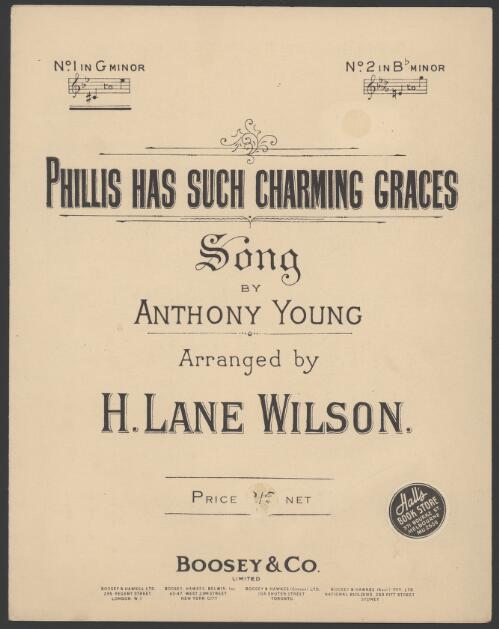 Phyllis has such charming graces [music] : song / by Anthony Young ; arranged by H. Lane Wilson