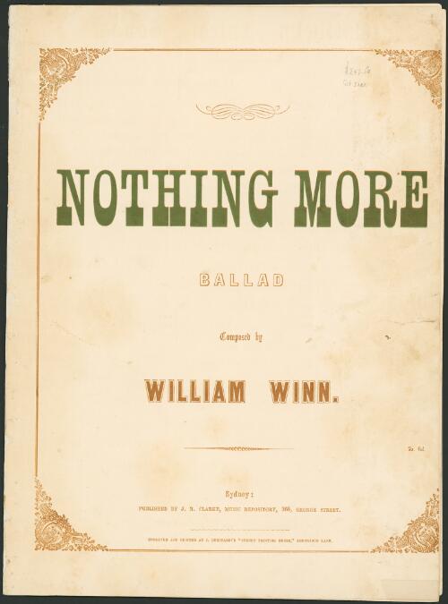 Nothing more [music] / words by J.B. Rogerson ; music by W. Winn