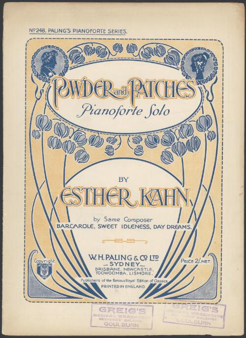 Powder and patches [music] : gavotte / Esther Kahn