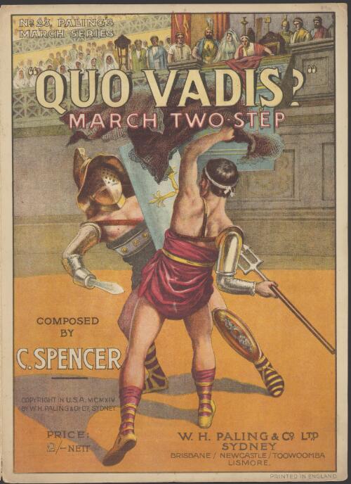 Quo vadis? [music] : march two step / composed by C. Spencer