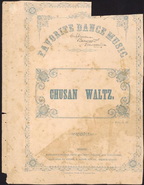 The Chusan waltz [music] / by H. Marsh