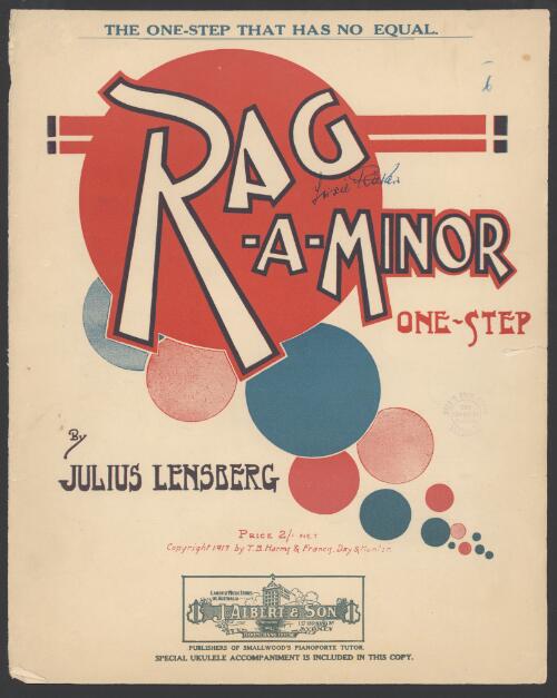 Rag-a-minor [music] : one-step / by Julius Lensberg