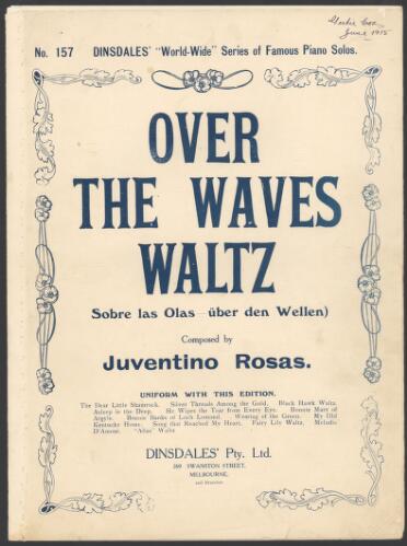 Over The Waves Waltz Music Sobre Las Olas Uber Den Wellen