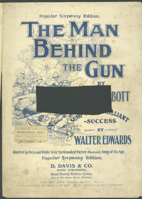 The man behind the gun [music] / by Perce Abbott