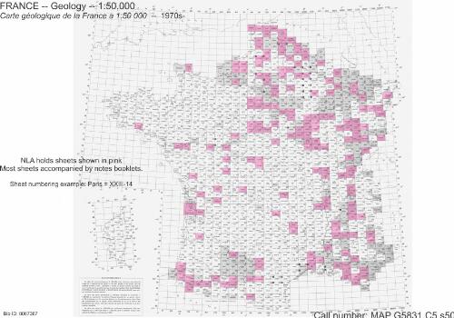 Carte géologique de la France à 1:50 000 / Ministère de l'industrie, du commerce et de l'artisanat, Service géologique national