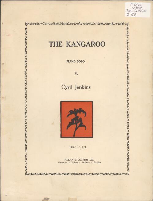 The kangaroo [music] : piano solo / by Cyril Jenkins