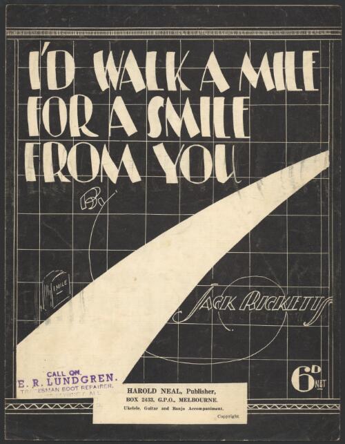 I'd walk a mile for a smile from you [music] / by Jack Ricketts