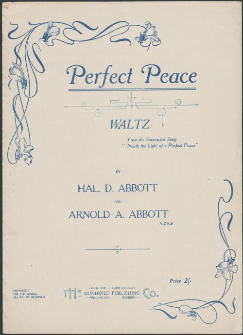 Perfect peace [music] : waltz / by Hal. D. Abbott ; Arnold A. Abbott