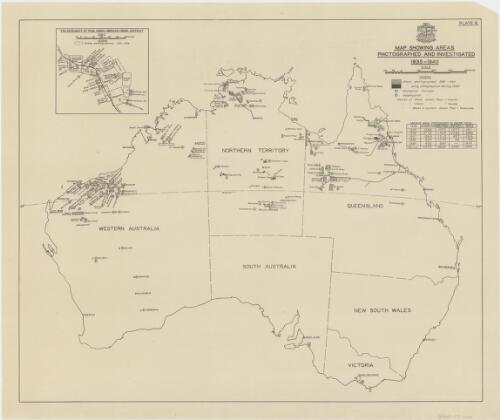 Map showing areas photographed and investigated 1935-1940 [cartographic material] : [Australia] / Aerial, Geological and Geophysical Survey of Northern Australia