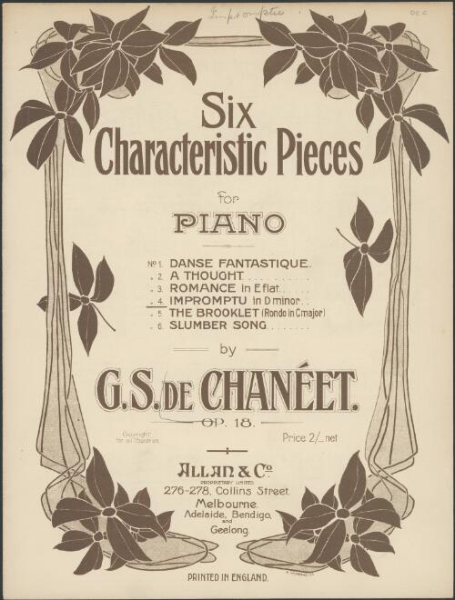 Impromptu in D minor, op. 18 no. 4 [music] / G.S. de Chaneet