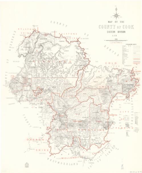Map of the County of Cook, Eastern Division, N.S.W. [cartographic material]  / compiled, drawn & printed at the Department of Lands, Sydney N.S.W