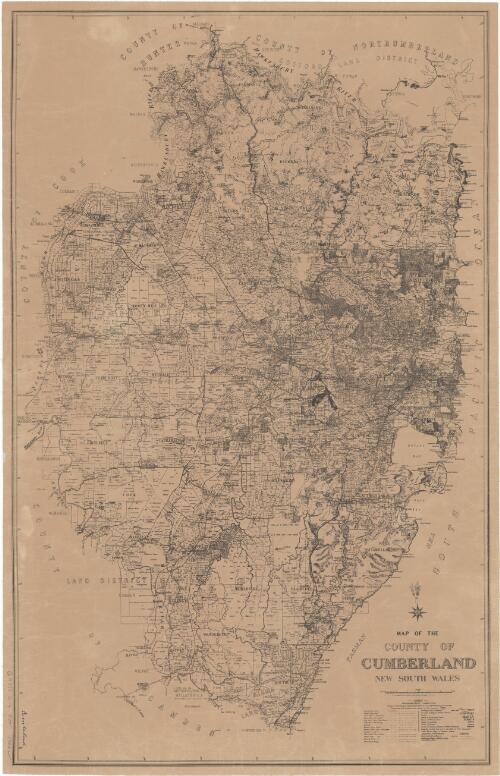 Map of the County of Cumberland, New South Wales [cartographic material] / compiled, drawn and printed at the Department of Lands, Sydney N.SW