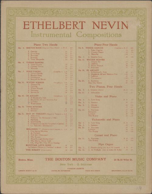 Lullabye, op. 16, no. 3 [music] / Ethelbert Nevin