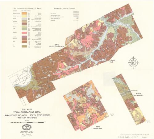 Soil maps York - Quairading area, Land District of Avon, South West Division, Western Australia [cartographic material] / soil surveyor M.J. Mulcahy
