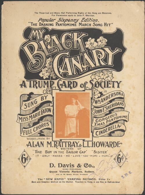 My black canary [music] : a trump card of society / words & music by Alan M. Rattray & L.L. Howarde