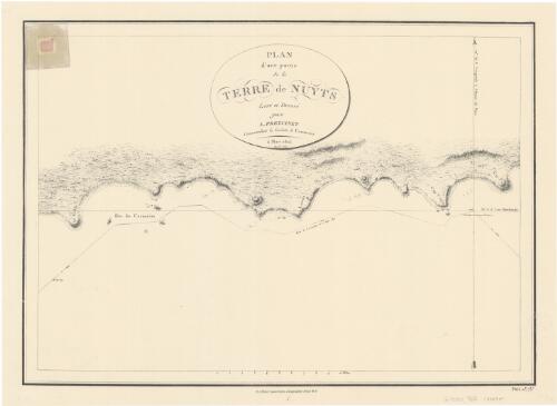 Plan d'une partie de la Terre de Nuyts [cartographic material] / leve et dresse par L. Freycinet