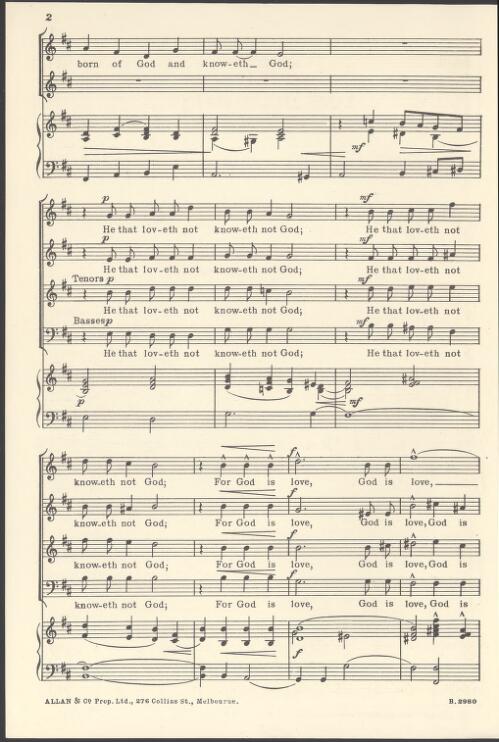 Love triumphant [music] : sacred song / by Alfred Wheeler ; arranged as an anthem by Louis Lavater