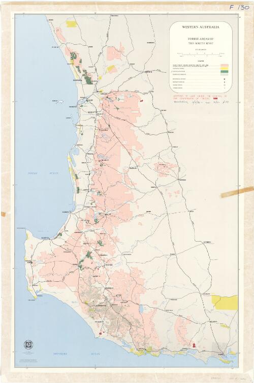 Western Australia, forest areas of the south west [cartographic material]