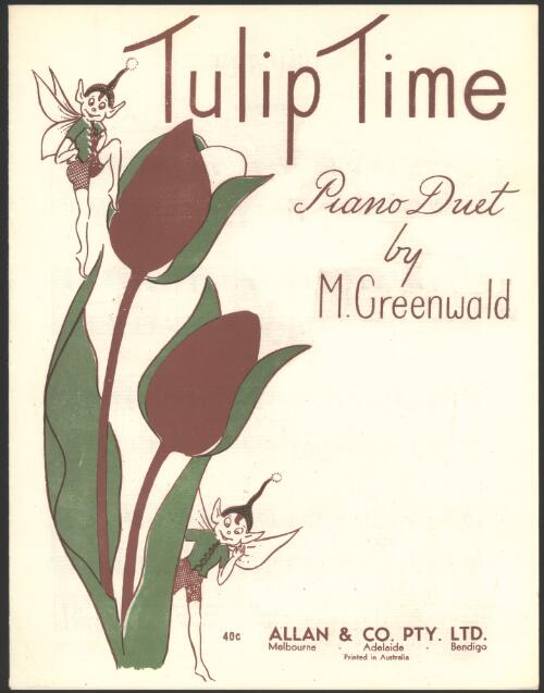 Tulip time [music] : piano duet / by M. Greenwald ; [arr. by Anthony Hall]