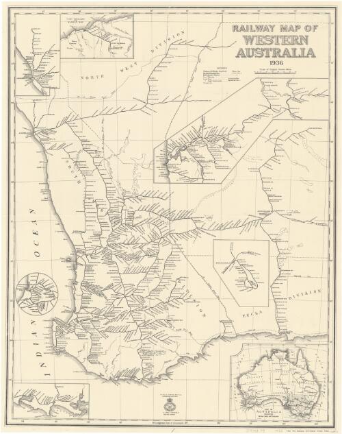 Railway map of Western Australia, 1936 [cartographic material] / Western Australian Government Railways