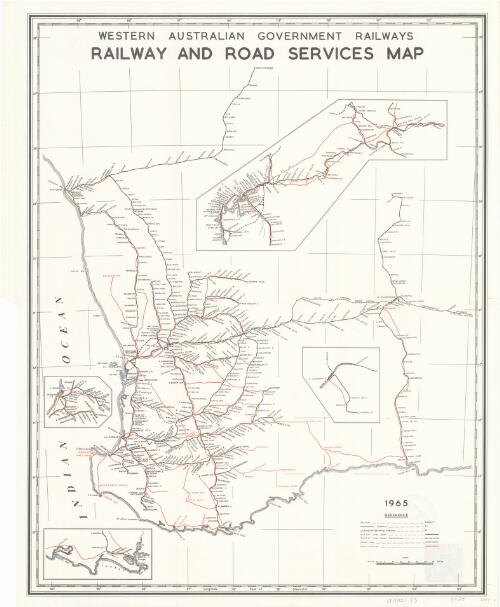 Railway and road services map [cartographic material] / Western Australian Government Railways