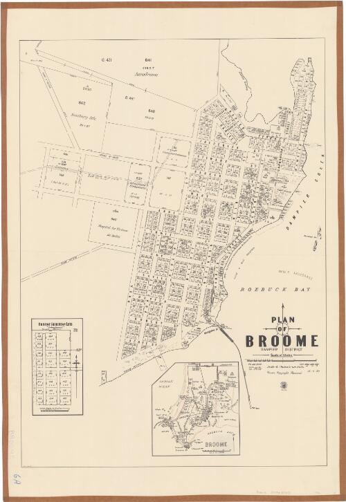 Plan of Broome, Dampier District [cartographic material] / Department of Lands and Surveys