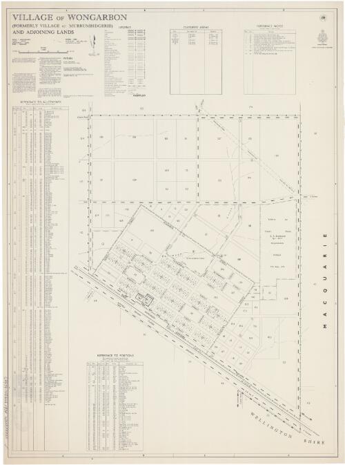 Village of Wongarbon (formerly Village of Murrumbidgerie) and adjoining lands [cartographic material] : Parish - Murrumbidgerie, County - Lincoln, Land District - Dubbo, Shire - Talbragar / printed & published by Dept. of Lands, Sydney