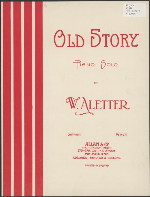Old story [music] / by W. Aletter