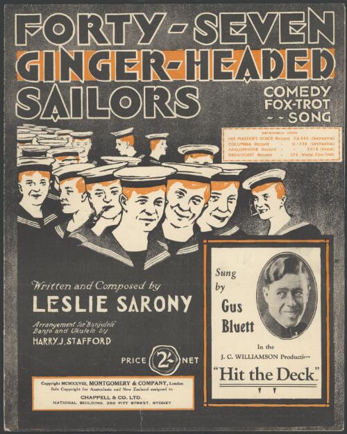 Forty-seven ginger-headed sailors [music] / written and composed by Leslie Sarony