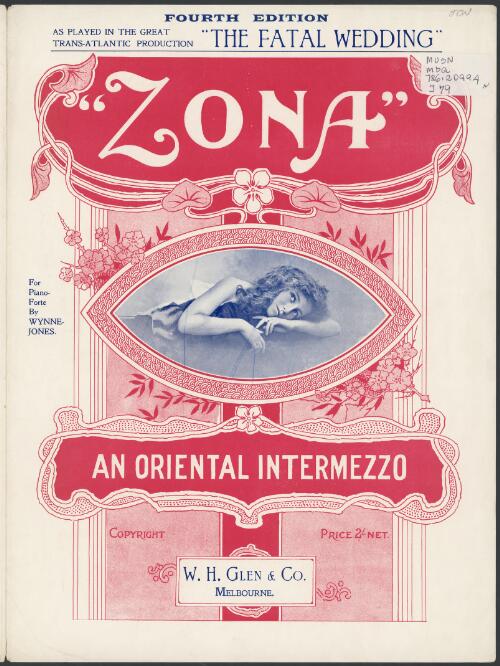 Zona [music] : an oriental intermezzo, for pianoforte / by Wynne Jones