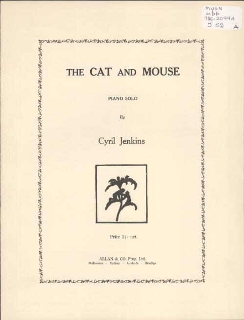 The cat and mouse [music] : piano solo / by Cyril Jenkins