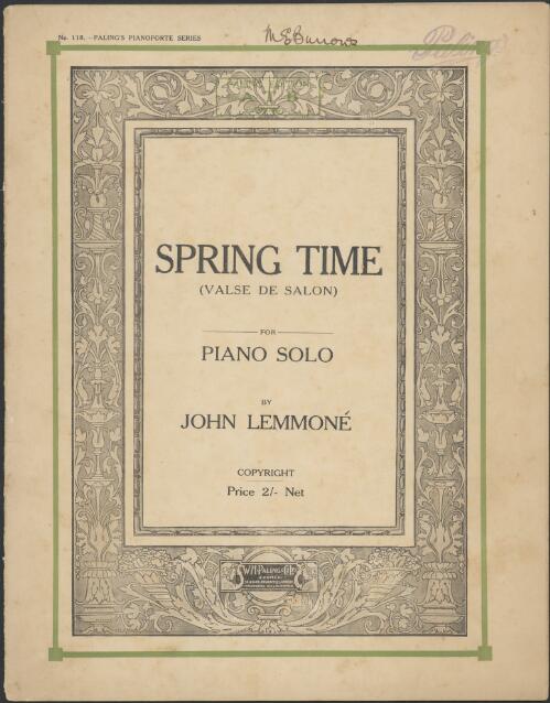 Sping time [music] : valse de salon John Lemmone