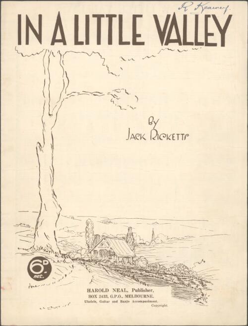 In a little valley [music] / words and music by Jack Ricketts