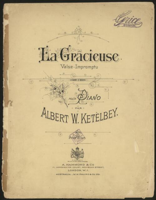 La gracieuse [music] : valse-impromptu / Albert W. Ketelbey