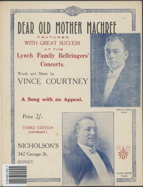 Dear old Mother Machree [music] / words and music by Vince Courtney