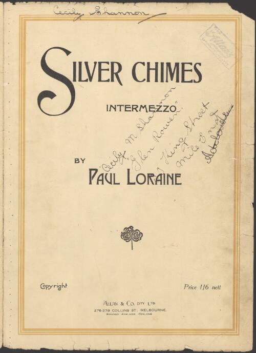 Silver chimes [music] : intermezzo / by Paul Loraine