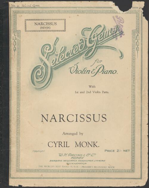 Narcissus [music] / [Ethelbert Nevin] ; arranged by Cyril Monk