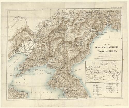 Map of Southern Manchuria and Northern Korea / R.E. Institute. May 1904