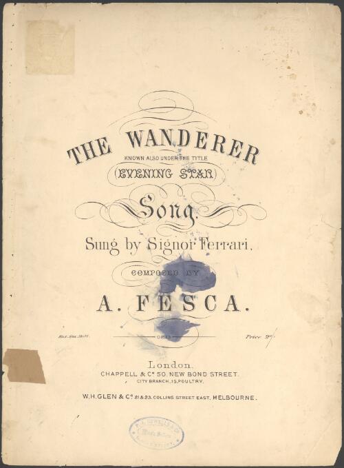 The wanderer [music] = Der Wand'rer / A. Fesca