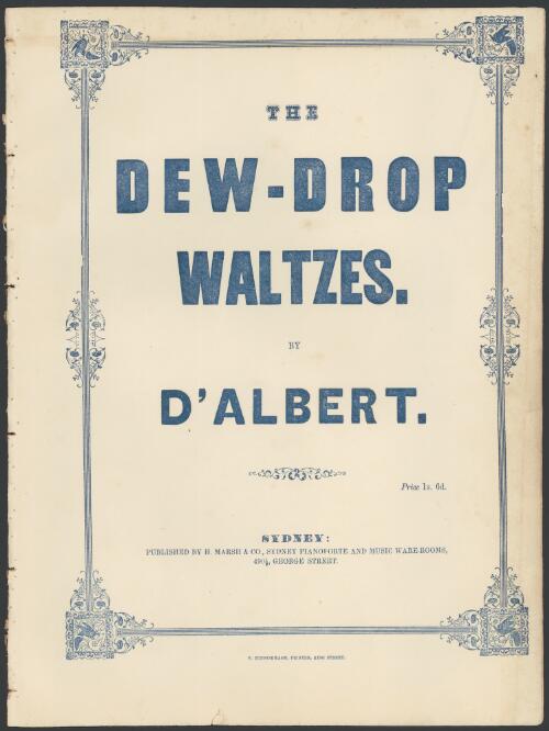 The dew-drop waltzes [music] / by D'Albert