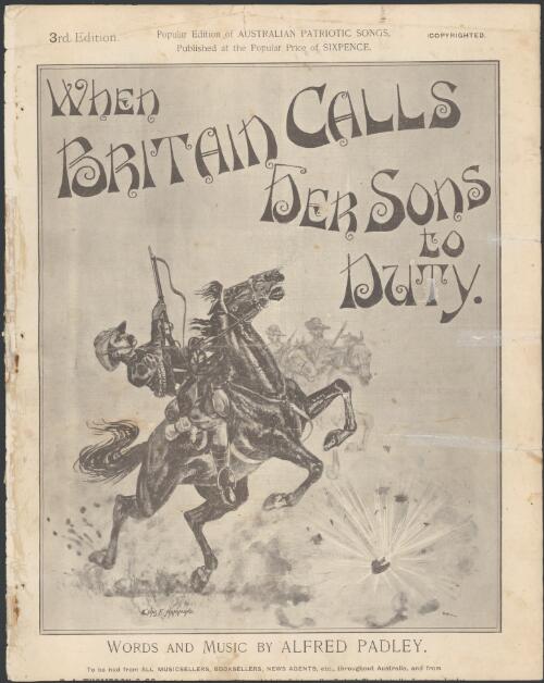 When Britain calls her sons to duty [music] / words and music by Alfred Padley