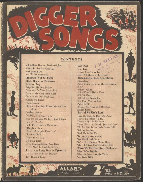 An Album of digger songs [music] : songs the diggers sang