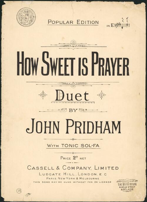 How sweet is prayer [music] : duet / by John Pridham