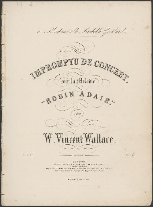 Impromptu de concert [music] : sur la melodie "Robin Adair" / par W. Vincent Wallace