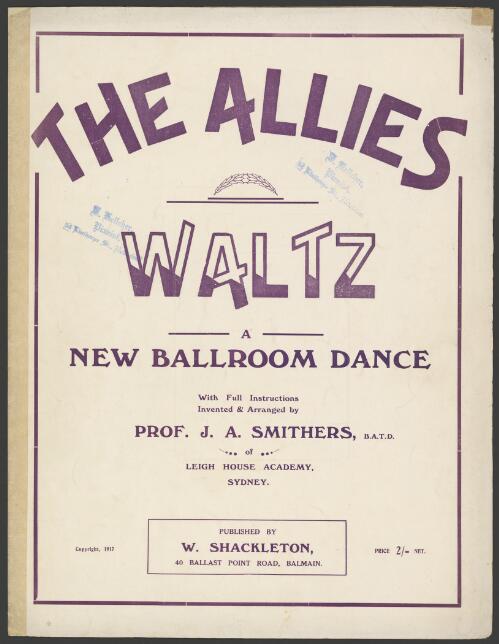 The Allies' waltz [music] / invented and arranged by J. A. Smithers