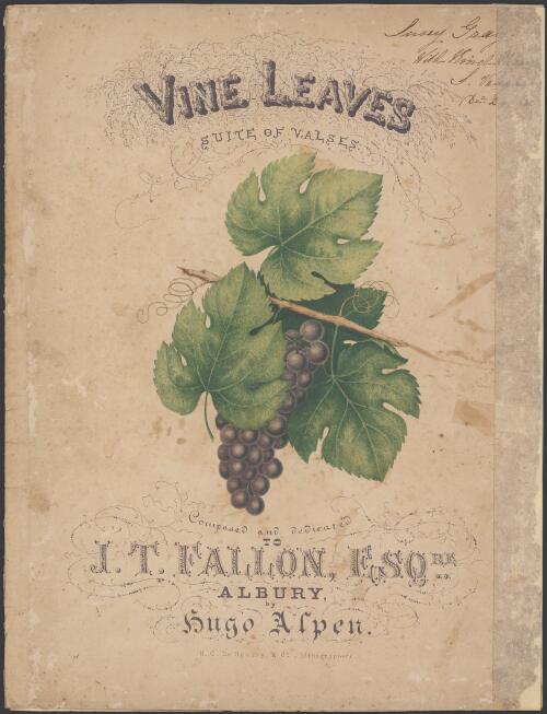 Vine leaves [music] : suite of valses / Hugo Alpen