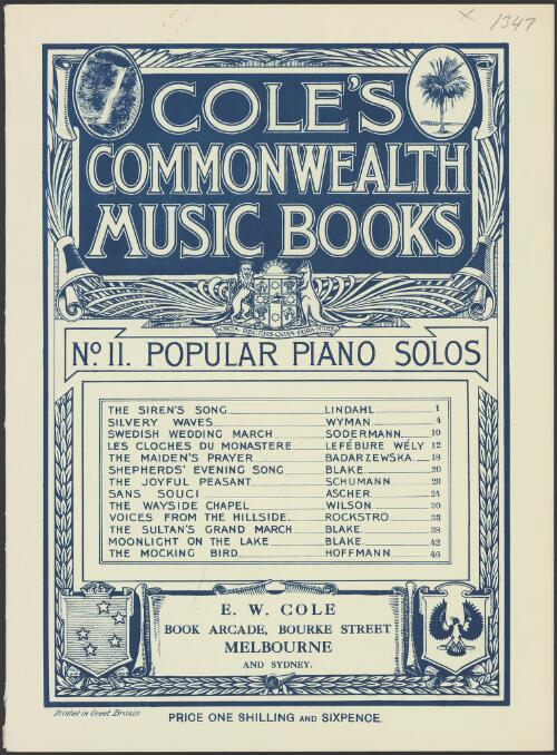 Cole's Commonwealth music books [music]